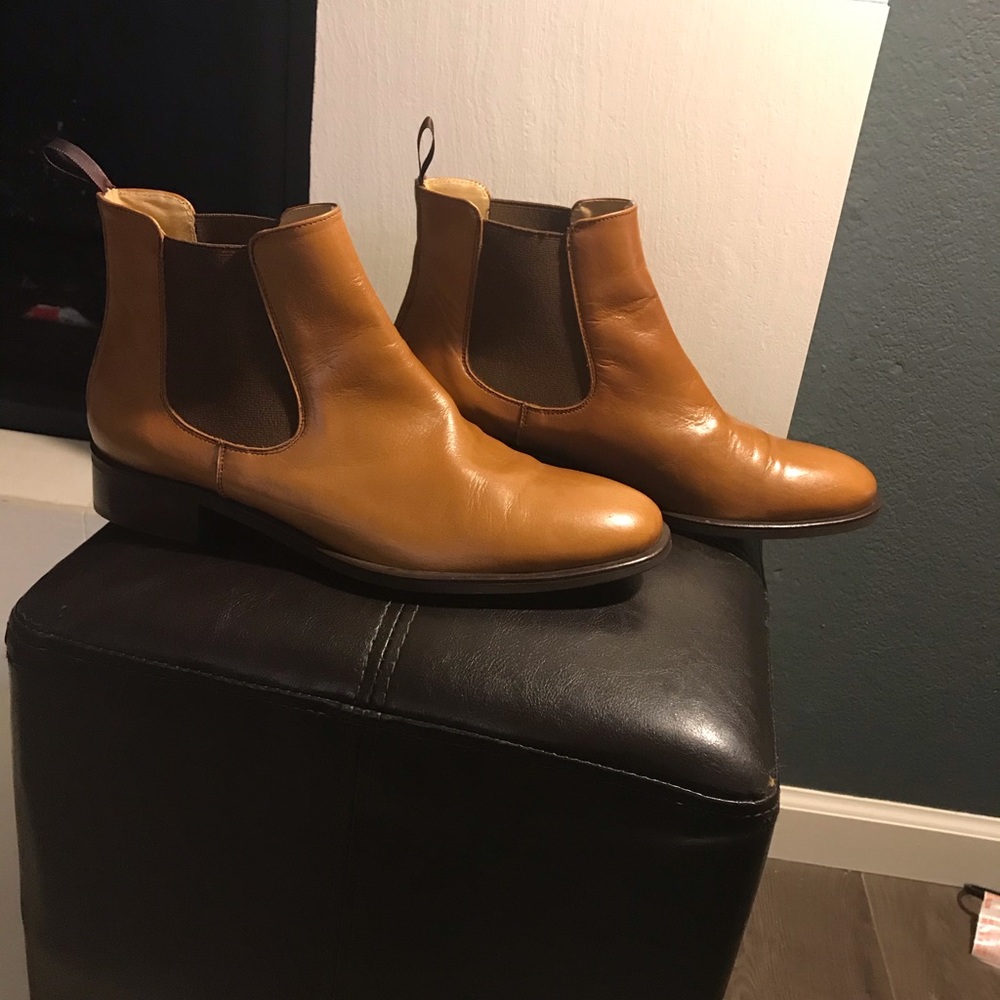 Carmel brown flat booties - size 40.5